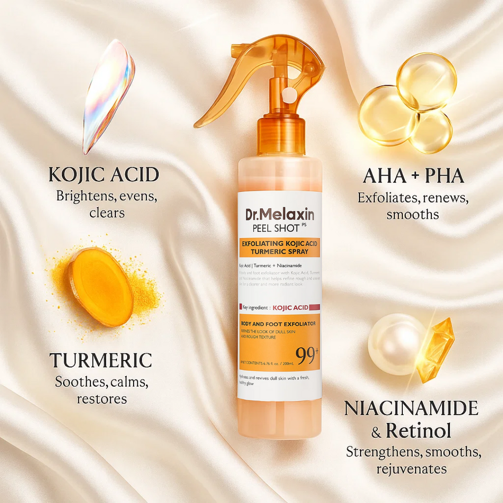 Dr. Melaxin Peel Shot Exfolierande Kojic Acid Gurkmeja Spray